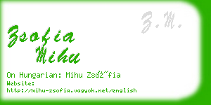 zsofia mihu business card